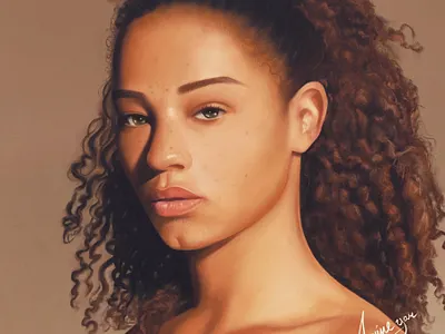 My first digital Art art brown digital digital art draw drawing illustration ipad pro painting portrait portrait painting procreate skin woman