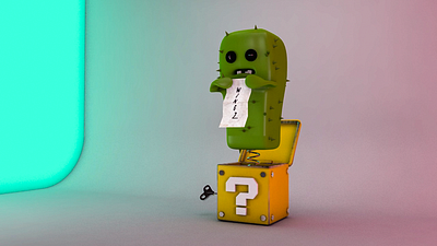 3D Rusty Cactus Toy 3d animation c4d character design design motion graphics