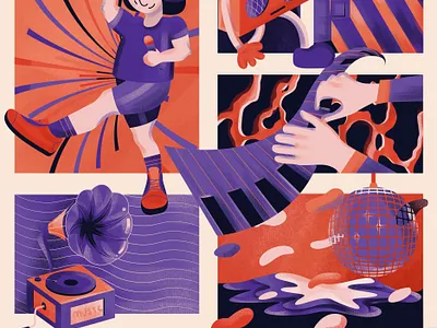 music carnival design illustration