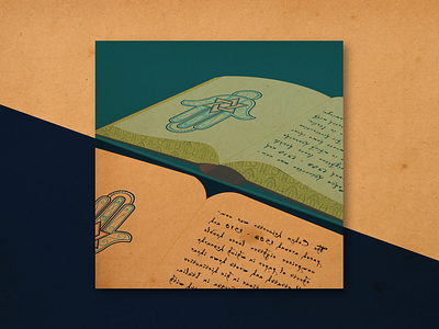 Book Ideation - #25 Mirror Writing ai book hamsa idea ideation illustration mirror navy soledas thanh vector writing