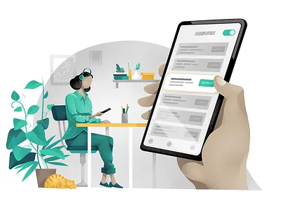 Thread choice cool creative design home hurca illustration lifestyle office people phone society startup task ui