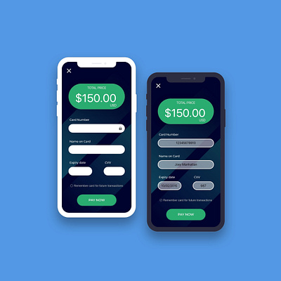 Daily UI challange #002 | Credit card payment gateway app blue creditcard dailyui dailyui002 design illustration illustrator ui ui design uiux ux uxui