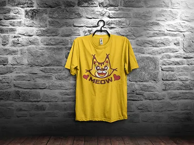 Meow T-Shirt Design cat cat tshirt cat tshirts colourfull tshirt design flat illustration meow meow tshirt t shirt t shirt design tshirt tshirtdesign tshirts