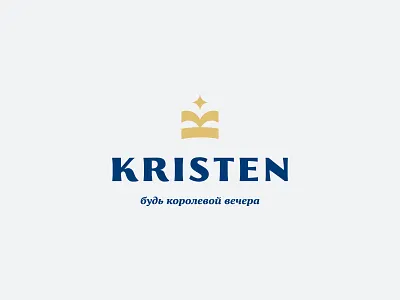 Kristen - party dress brand branding crown design dress illustration logo logodesign monogramm
