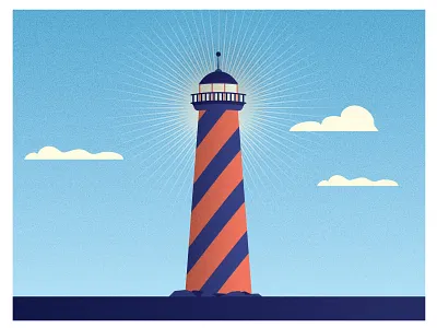 Lighthouse gig poster illustration lighthouse stipple