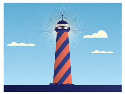 Lighthouse gig poster illustration lighthouse stipple