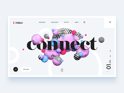 Stragillo Homepage 3d 3d art branding design lettering minimal ronen cohen type typography ui ux web website