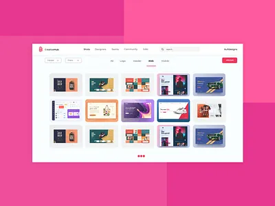 Dribbble style website dribbble ui uiux userinterface