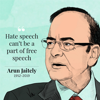 Arun Jaitley illustration portrait