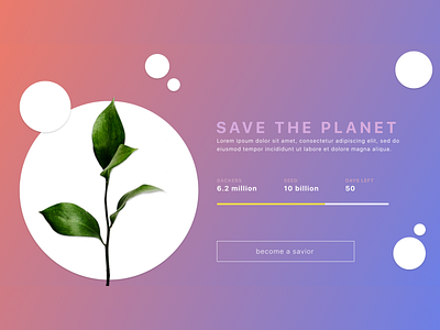 Daily UI - Crowdfunding Campaign daily ui dailyui design dribbble gradient minimal minimalist ui uidesign uiux ux web