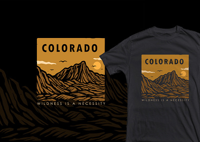 OUTDOOR T-SHIRT DESIGN adventure apparel apparel design badge design clothing clothing company clothing design colorado graphi designer illustration illustrator mountain nature outdoor retro rustic design t shirt vintage wanderlust wild