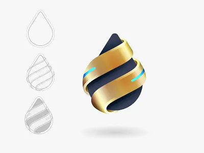 Drop branding design icon logo vector yp © yoga perdana