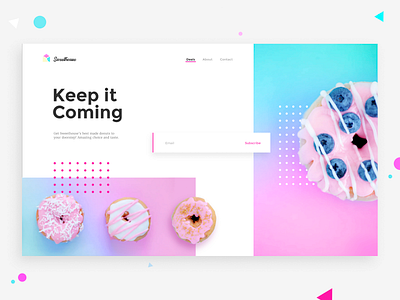 Donuts Subscription - DailyUI 026 026 color dailyui donut donuts ecommrece home subscribe sweet ui ux web webdesign website