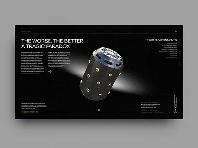 Nuclear War Consequences - Online Book concept 3dsmax design typography ui ux vray web web design