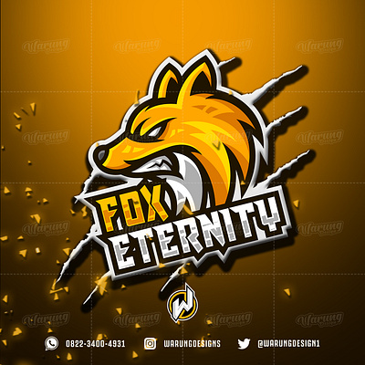 FOX ETERNITY design esport logo fortnite logo gamer gaming icon logo logo esport logo gamer vector