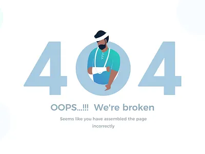 404 Error for Doctor Appointment Booking 404 book app doctor doctor error error oops page broken page error page not found patient patients