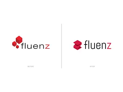 Fluenz - Logo (before after) before after branding logo logo design sketch visual design