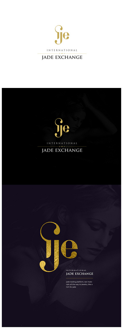ije black branding classic gold jewellery logo logos luxury typography vintage