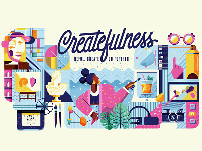 Adobe Createfulness adobe adobe illustrator artist artwork card creatfulness creative illustration tarwane vector