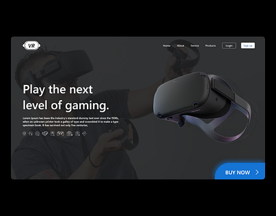 Vr Landing Page adobe xd branding dailyui landing page vr