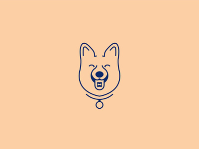 Woodstock Boy branding corgi dog happy lineup logo