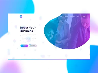 Landing Page - Busin 2019 trends branding brazil business design gradient landing page minimal purple ui ux vector web website