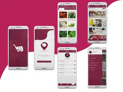 MyBasket APP app brand branding clean design identity illustration type ui vector