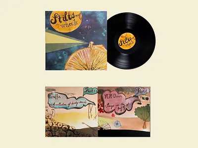 Stilts on Wheels Album Art album album art branding design digitalart illustration
