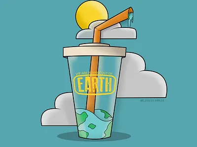 We are RUNNING OUT of EARTH brand design climatechange design earth graphic design humanity illustration illustrator life logo photoshop world