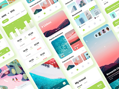 Travel memory 4 blue design dribbble image photography pink project public ui ux