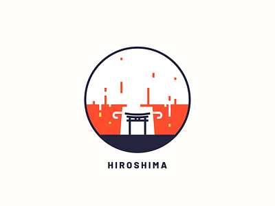 Hiroshima disaster art design disaster flat hiroshima illustration logo nuclear vector war web