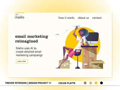 Daily Web/UI Design 11 | Mailio concept daily design daily ui minimal ui ui design ux design web design web designer website