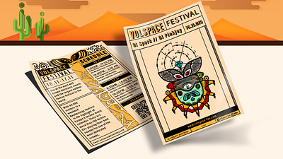 Volspace Festival Flyer design festival flyer illustration illustrator music print vector