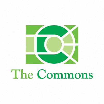 The Commons branding design flat icon identity illustration illustrator journal logo mark minimal type university vector