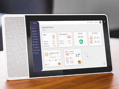 Smart Home Panel, Home page smart home panel iot