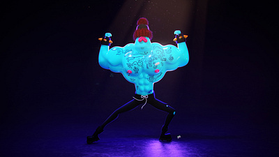 muscleman 3d characterdesign characters cinema4d design fit fitness fun illustration nice procreate toy