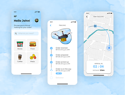 Drone Delivery app delivery delivery app design designslices designslicesuichallenge drone illustration tracking ui