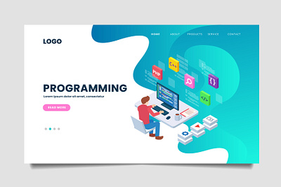 landing page design branding design digital illustration illustrator ui web