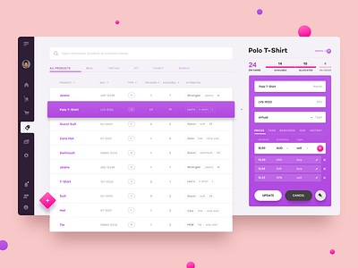 Swivt - product list app clean colors dashboard data design ecommerce gradient graphics icons interface list minimal product product design ui ux web web design website