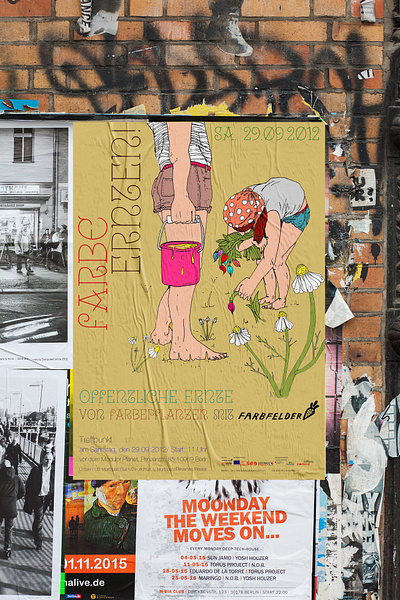Posterdesign for Farbfelder drawing illustration poster design