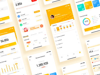 Qu APP collection design illustration money task 个人中心 任务列表