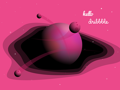 hello dribbble gravity hello hello dribbble planet star