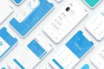 Simple Wallet App UI UX Kit app chat feed form illustration library material message mobile mobile ui profile sign sign in system design ui ui kit ux