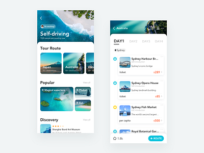 Self-driving app blue design interface purple ui ux