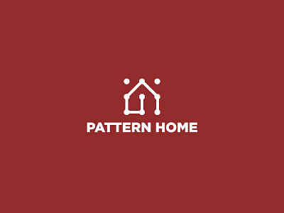 pattern home art branding business clean company design flat icon identity minimal