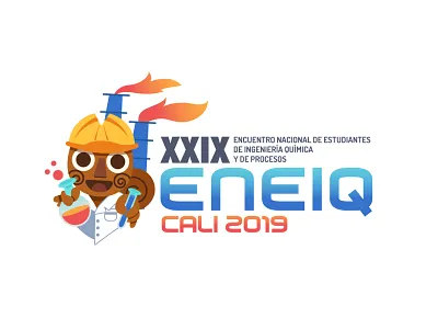 Logo ENEIQ barbarosa brand branding calico cat chemical chemistry colombia factory industrial logo