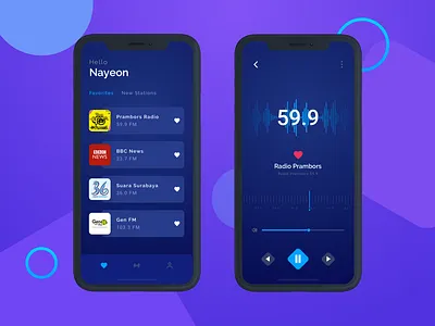 SuaraKita - Modern Radio app design dark mobile music podcast radio spotify ui ui design ux ux design