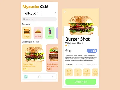 Food App adobexd android app app burger menu burgers clean icon mockup ui ux