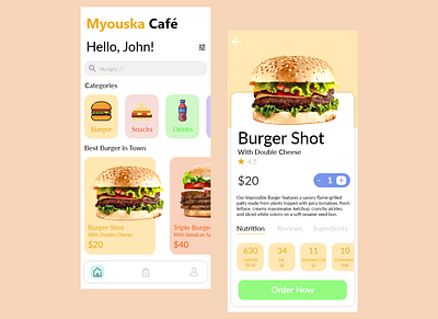 Food App adobexd android app app burger menu burgers clean icon mockup ui ux