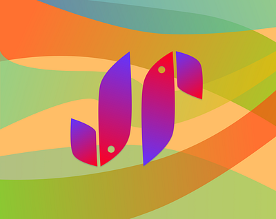 Logo JP - Parrot bird logo branding colorful design experiment illustration logo parrot ui vector